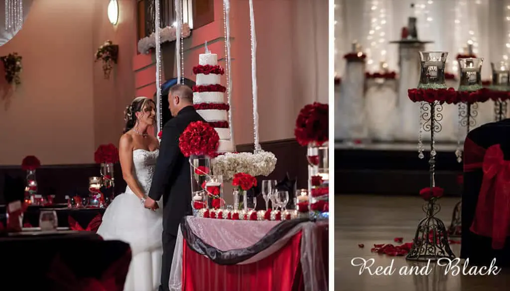 Valentine's Day Wedding Red and Black Decor