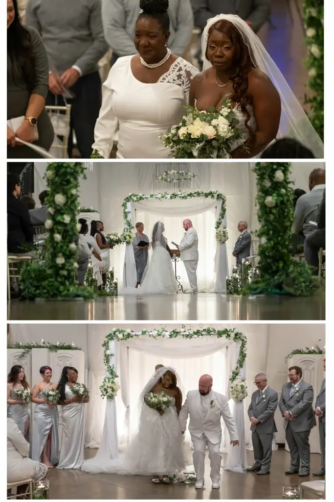 Indoor wedding venue Denver with Greenery ceremony