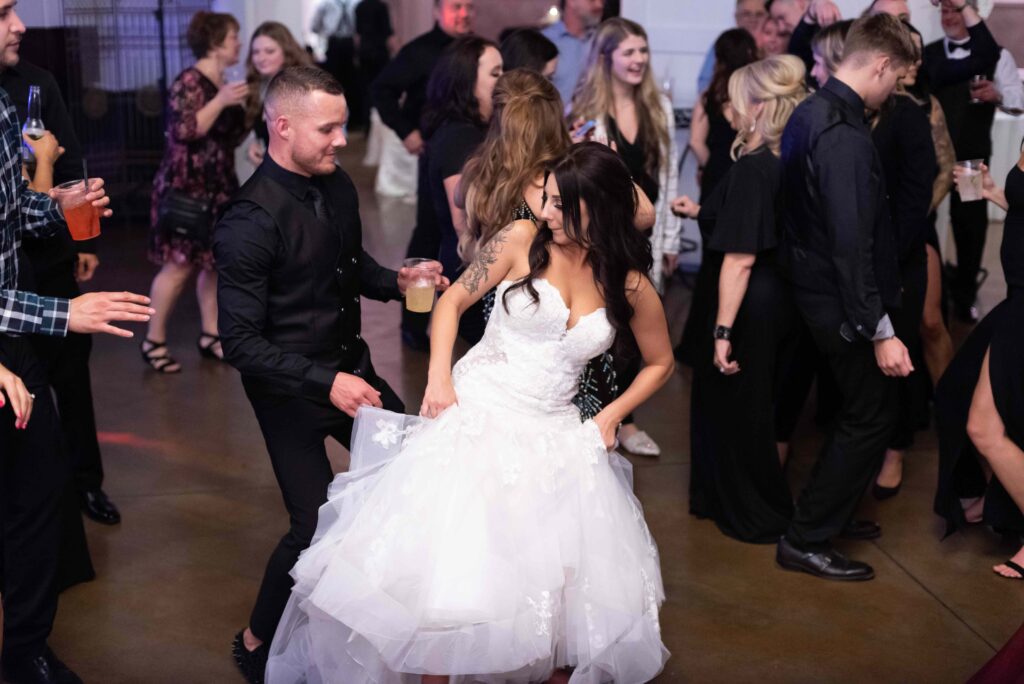 Bride and Groom Dancing