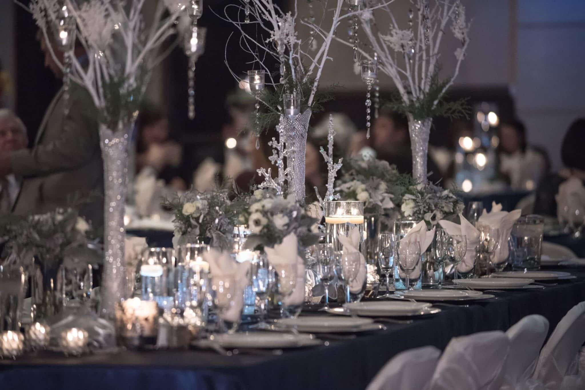 Winter Wedding in February with Beautiful Head Table