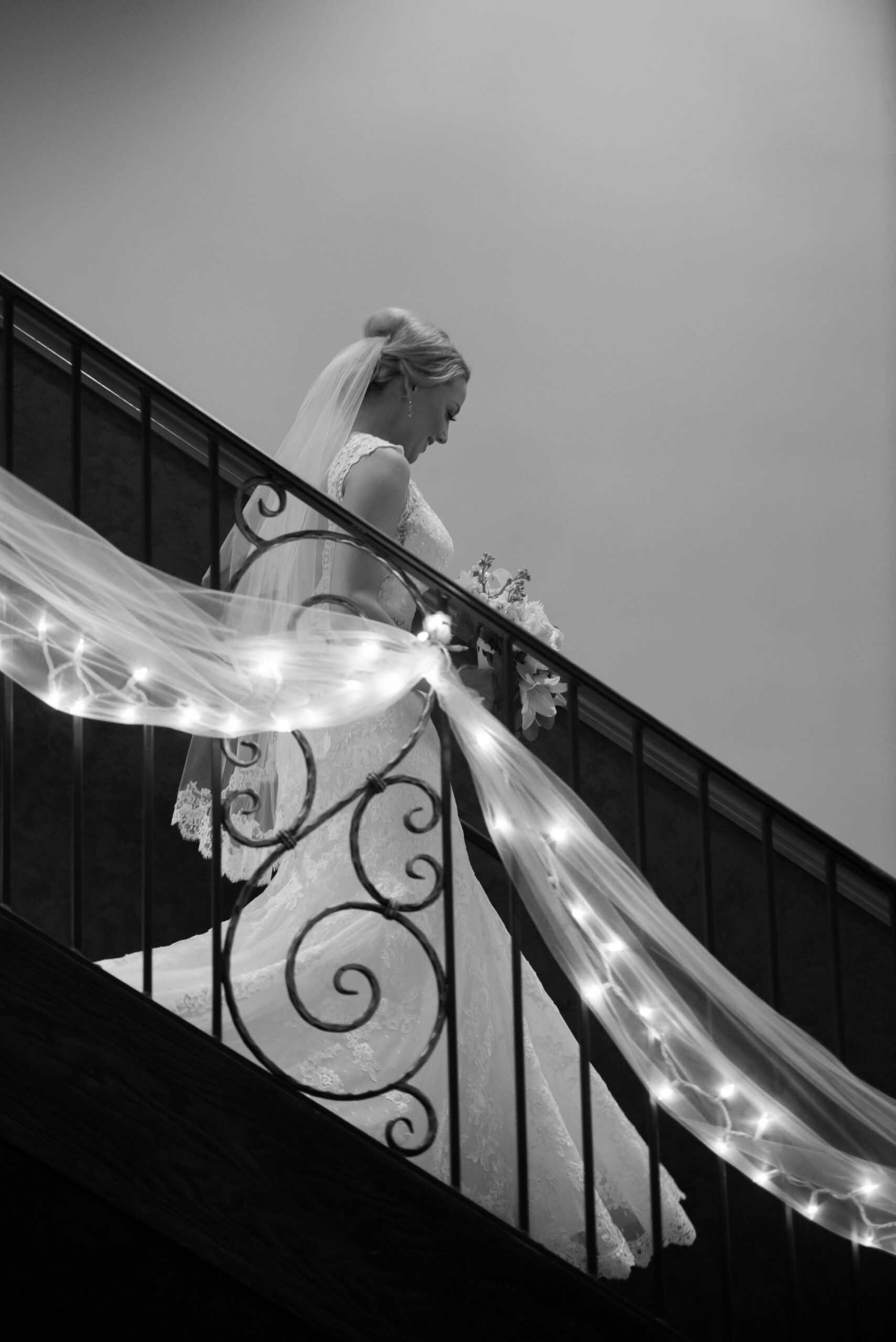 Bride entrance down the staircase