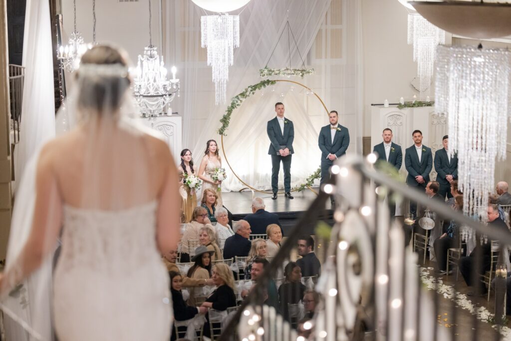 Wedding Venues Northern Colorado - Bride entering on stairs