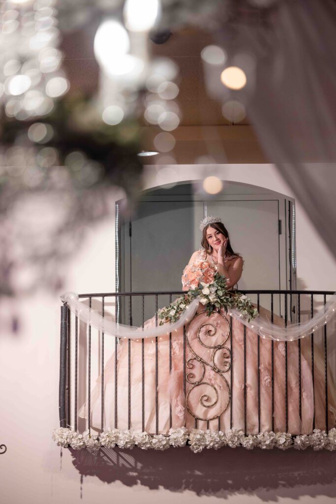 Quince girl on balcony