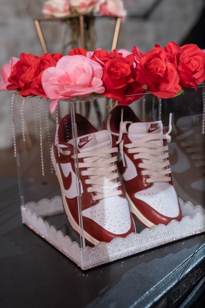 Venue for Quinceanera photo of red tennis shoes