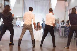 Sibling surprise wedding dance