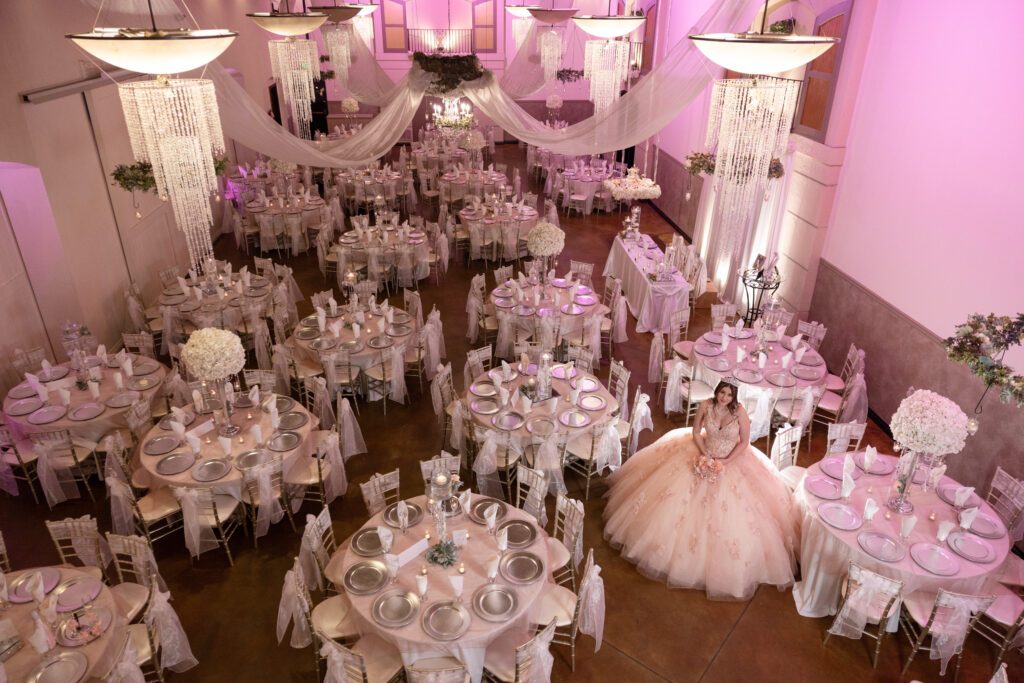 Quinceañera Venue Gorgeous Blush Pink Theme