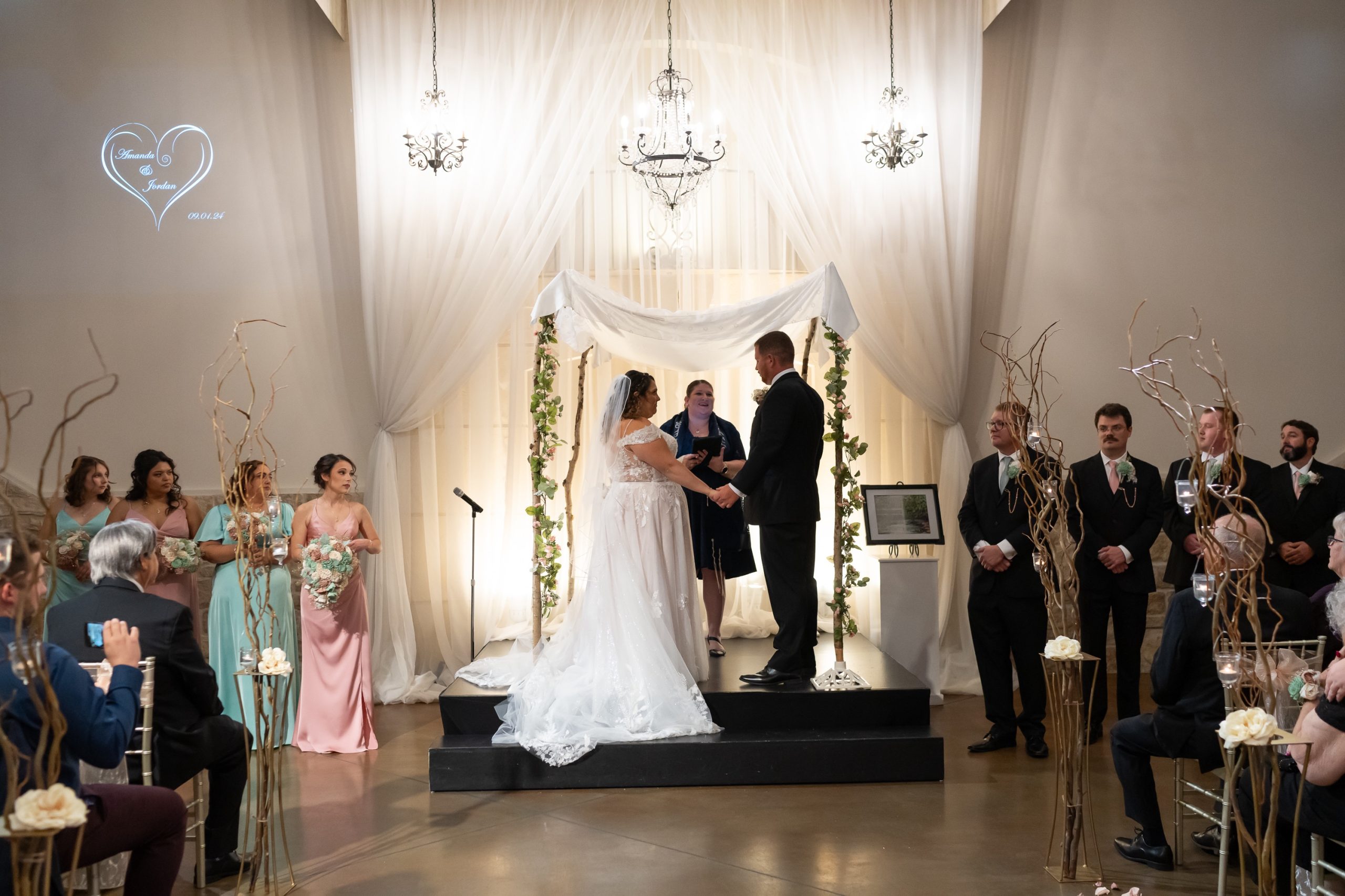 Chuppah romantic wedding ceremony