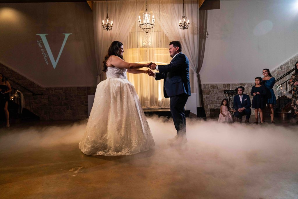 Denver Wedding First Dance with Fog